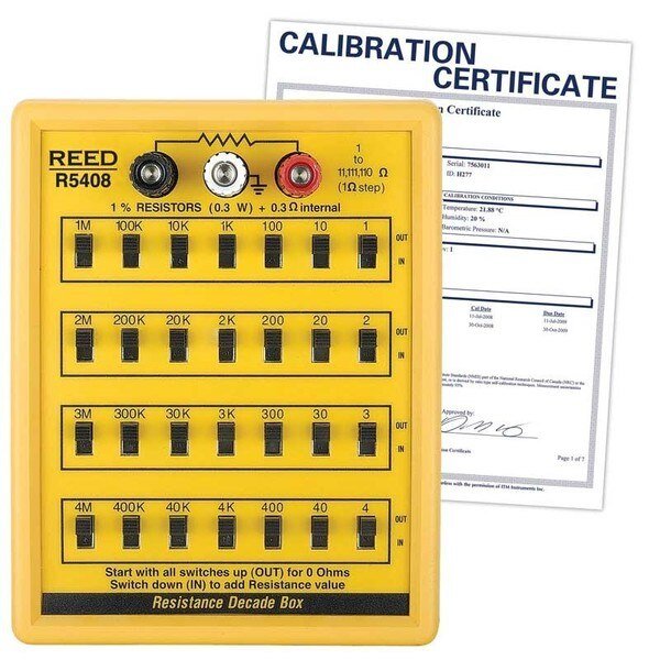 R5408-NIST Resistance Decade Box, , Reed Instruments, Mfr#: R5408-NIST